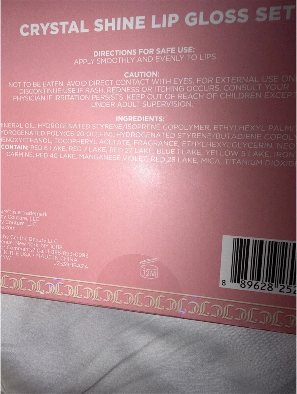 Juicy Couture 4  Crystal Shine Lip Gloss Gift Set NIB